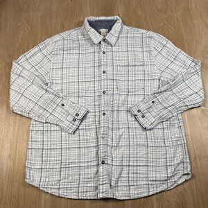 Carbon 2 Cobalt Mens Check Long Sleeve Button Up Shirt Size XL